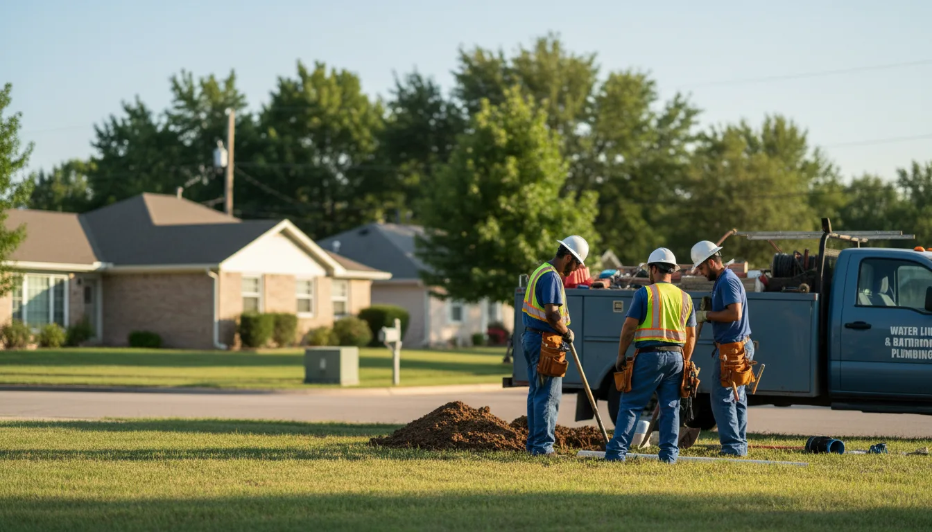 Residential water line and bathroom plumbing service in Sharon, PA